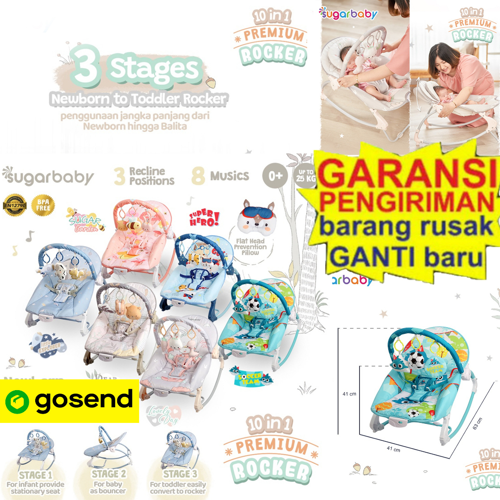 Jual READY BANDUNG SUGAR BABY SUGARBABY Bouncer Sugarbaby Rocking 10 in ...