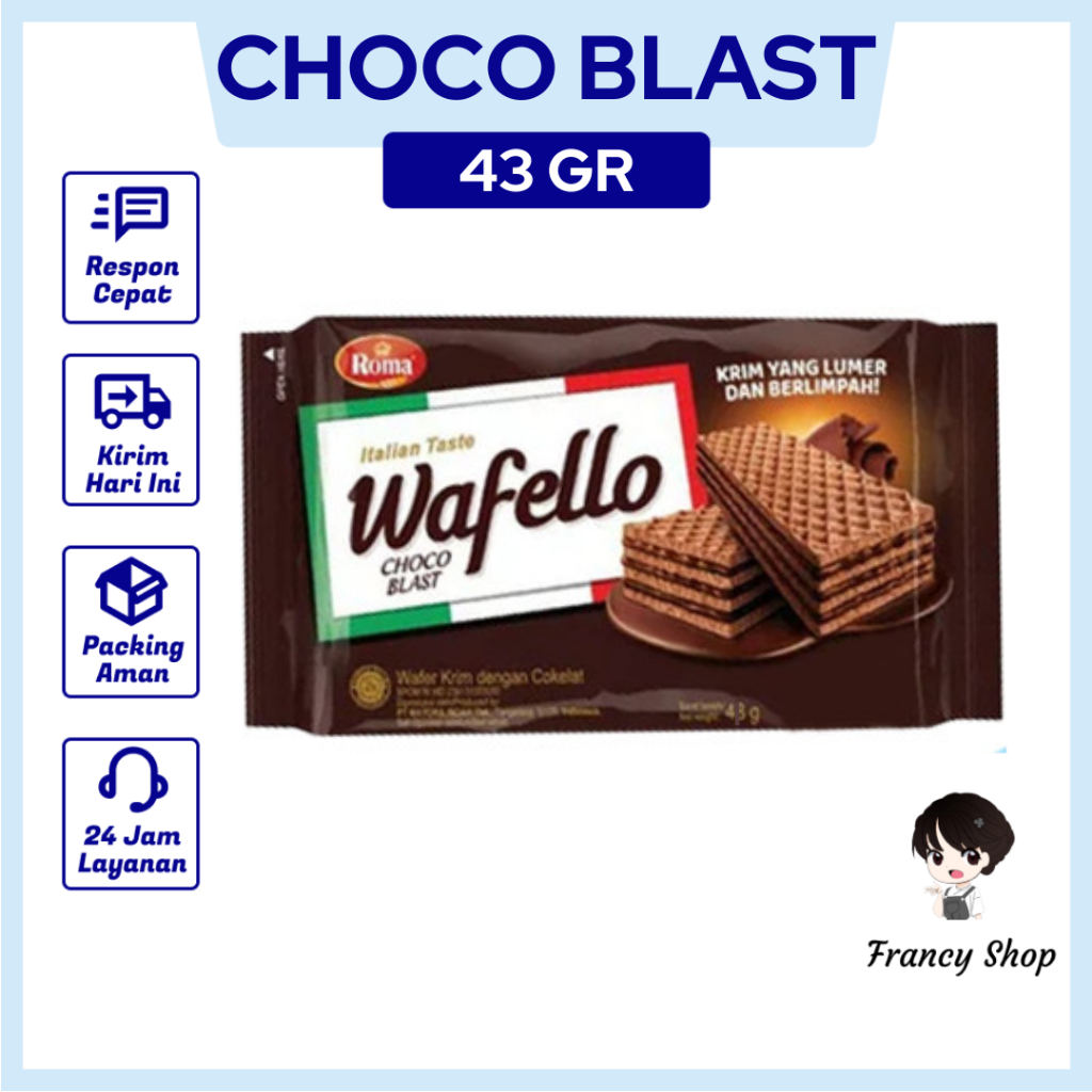 Jual Wafelo Wafer Choco Blast 12x43 Gr 1 Box | Shopee Indonesia