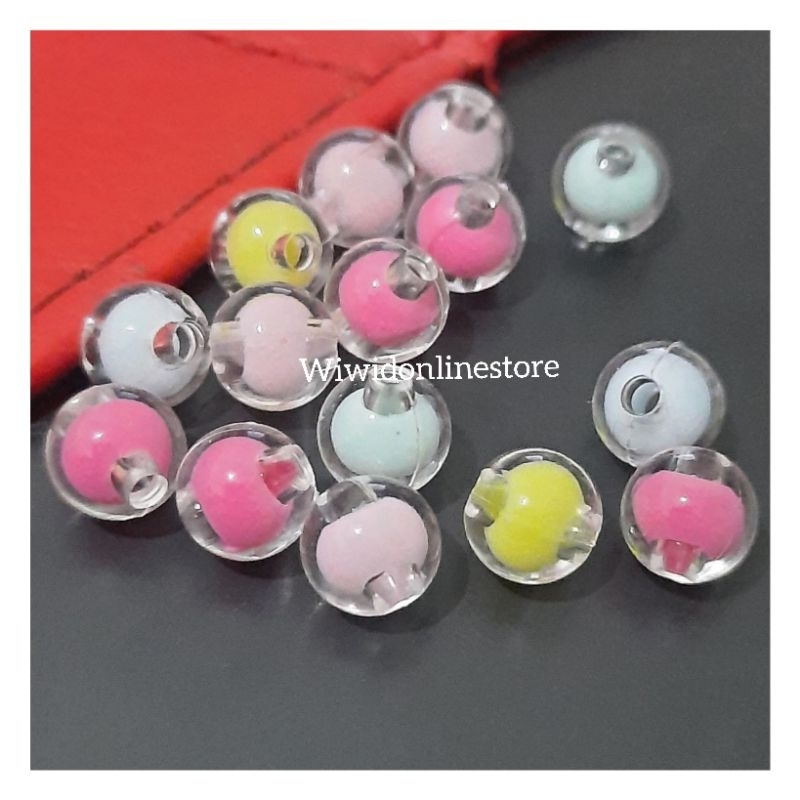 Jual 30 Biji Manik Akrilik Candy Bening Isi 8 Mm Shopee Indonesia