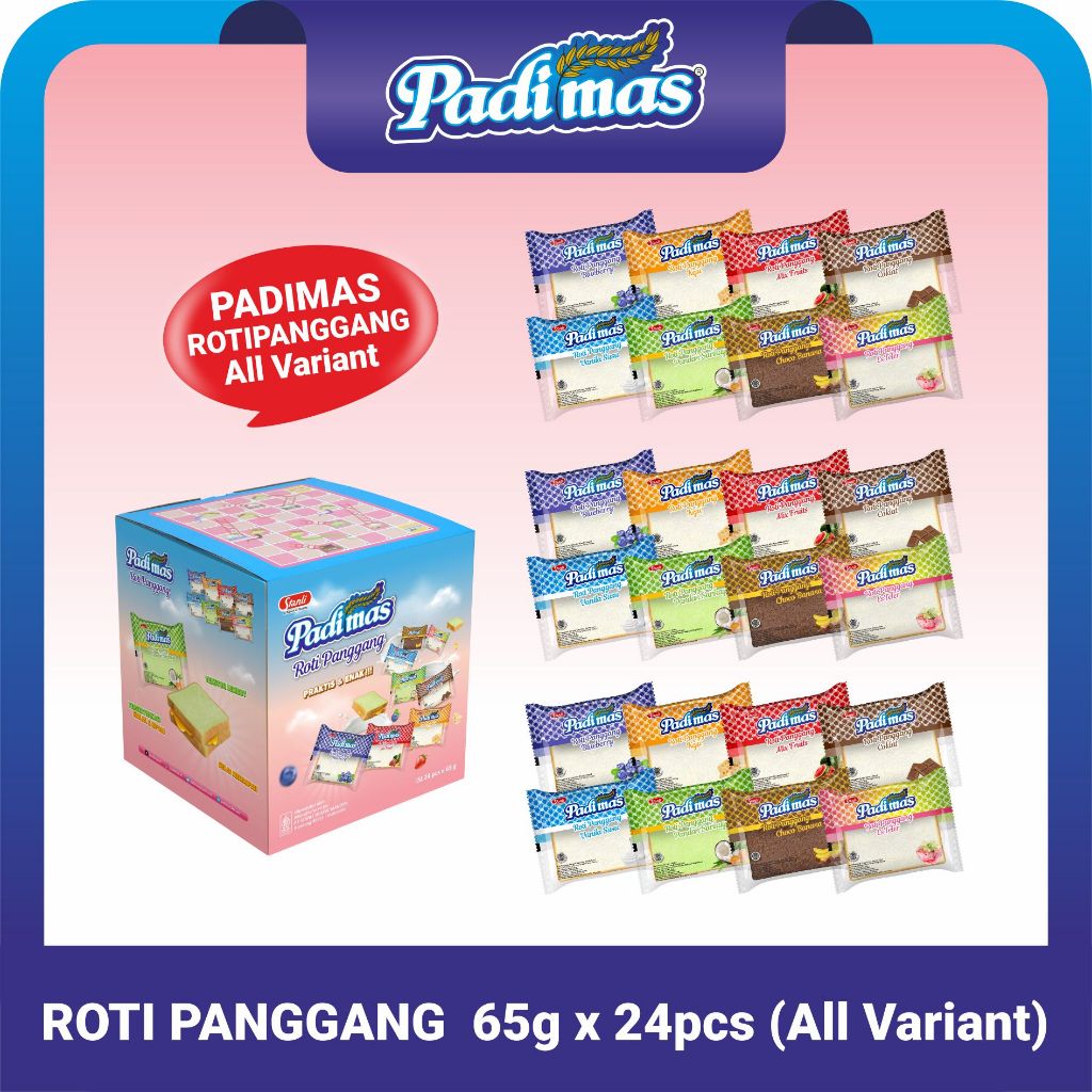 Jual Padimas SPECIAL BOX Isi 24 Roti Panggang (All Variant) + Lunch Box ...