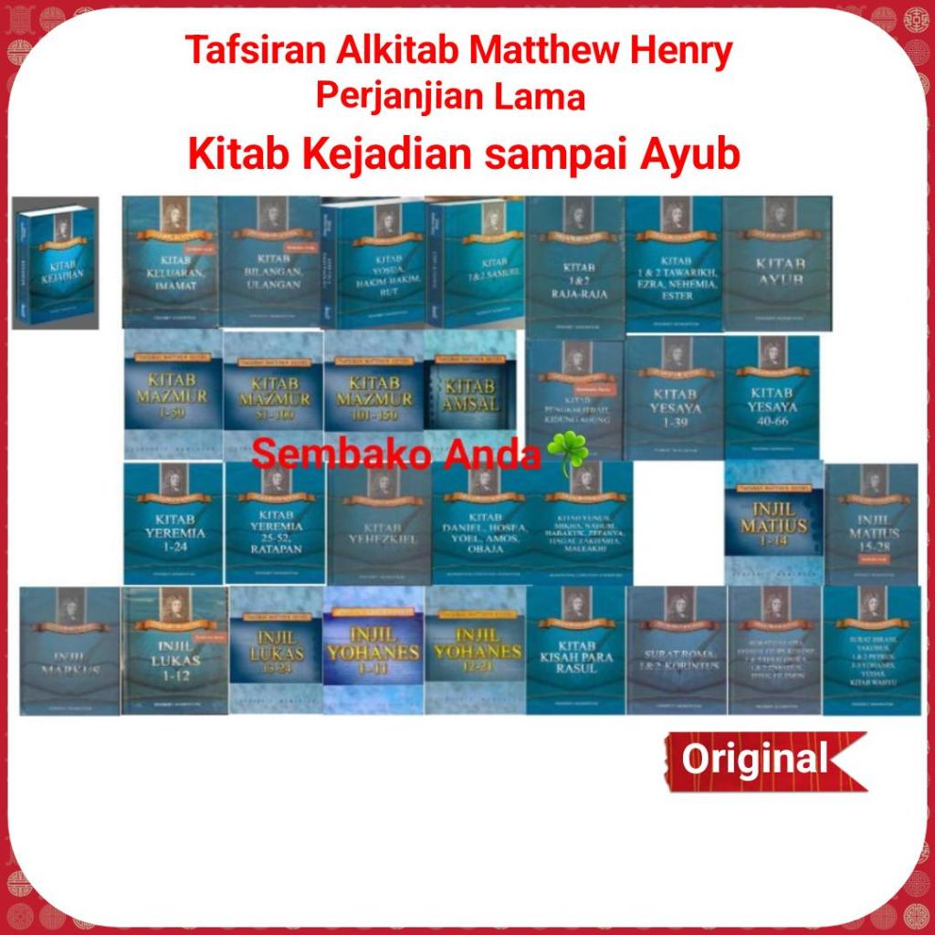 Jual Kitab Kejadian Keluaran Imamat Bilangan Ulangan Yosua Hakim Rut ...