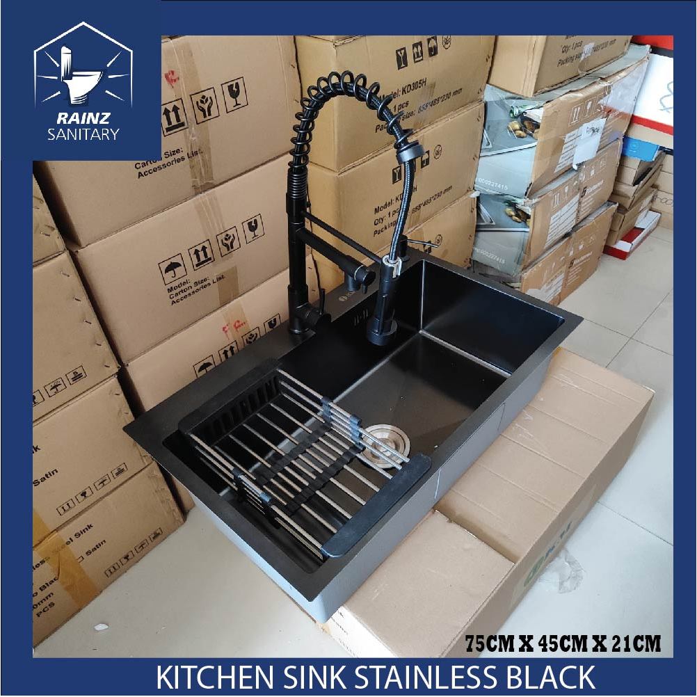 Jual Kitchen Sink Bak Cuci Piring Jkm Black Stainless Steel