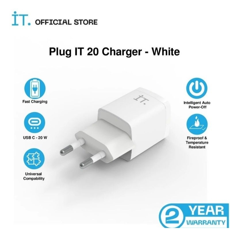 Jual Plug IT 20 Charger - Putih | Shopee Indonesia
