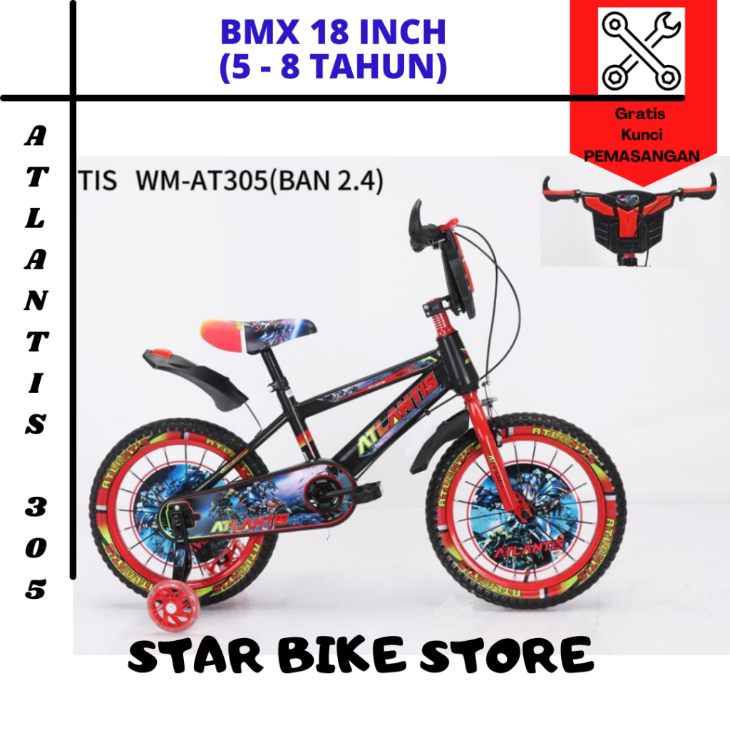 Jual sepeda anak laki laki 18 inch BMX ATLANTIS dan CENTRUM dan FOSTER ...