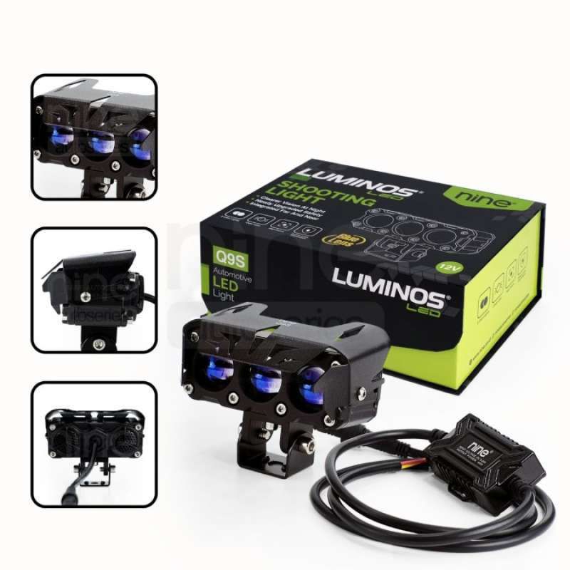 Jual LAMPU TEMBAK SOROT LED LASER SQL 3 MATA BLUE LENS LUMINOS Q9S 2 ...