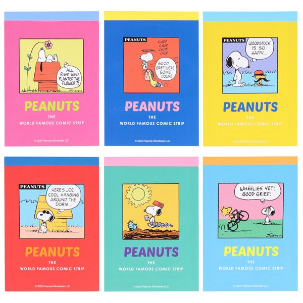 Jual Mini Memo Pad Peanuts Snoopy Comic Strip Color Pop Note Kecil ...