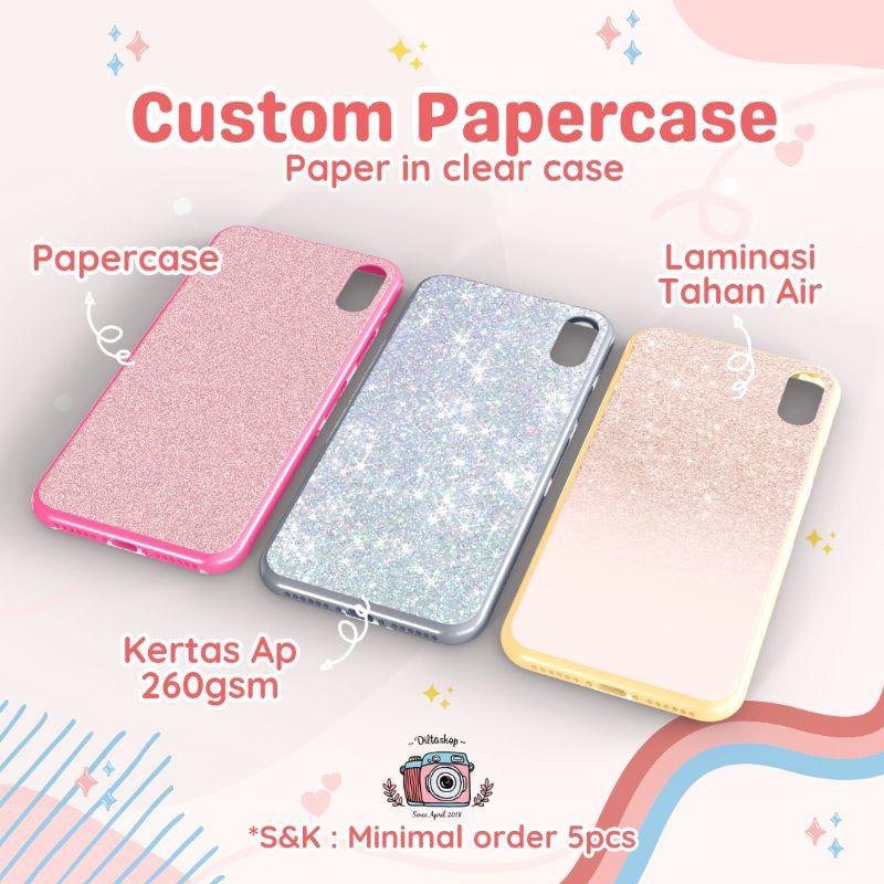Jual PAPERCASE CUSTOM CASE (PAPER IN CASE) - GLITTER | Shopee Indonesia