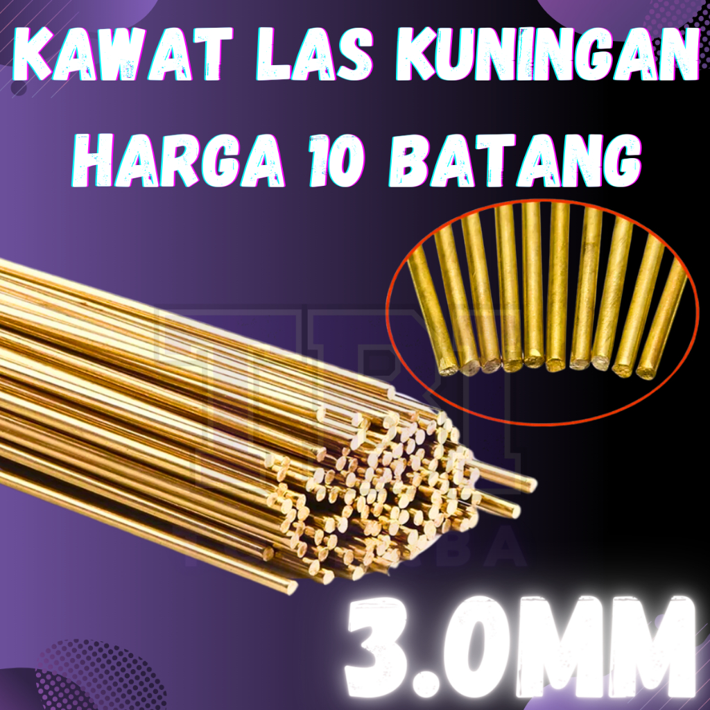 Jual Kawat Las Kuningan 3mm X 1 Meter Per 10 Batang Shopee Indonesia 6073