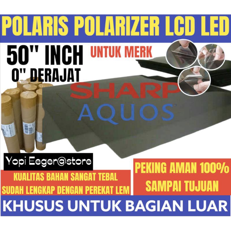 Jual POLARIS POLARIZER LCD LED SHARP 50 INCH LAPISAN PLASTIK FILM ...