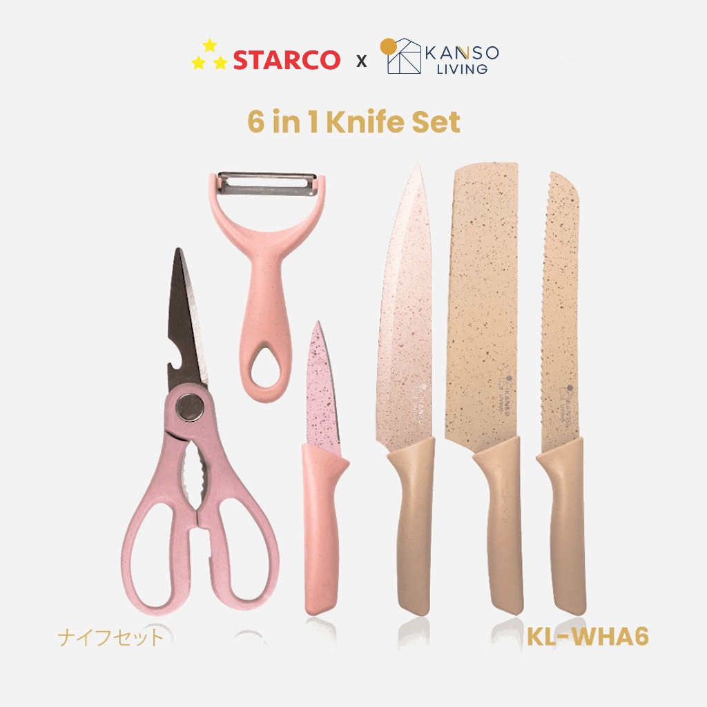 Jual Starco X Kanso Living Knife Set Pisau Set Dapur In Isi Pcs