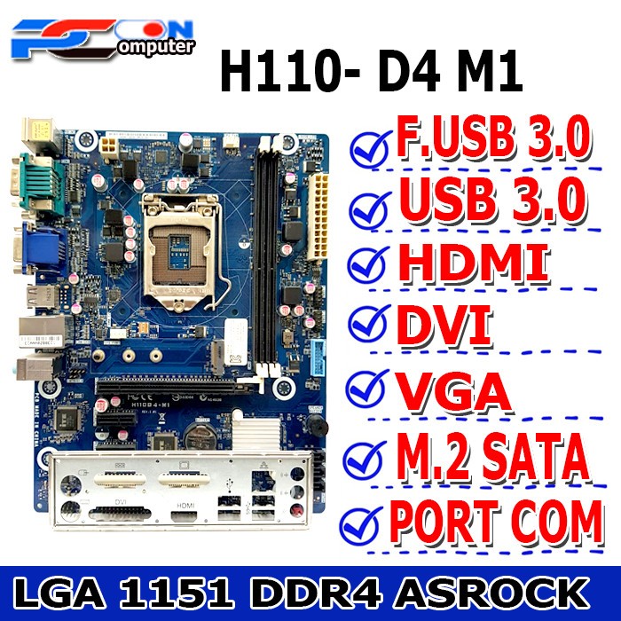 Jual MOTHERBOARD INTEL LGA 1151 H110M ONBOARD DDR4 | Shopee Indonesia