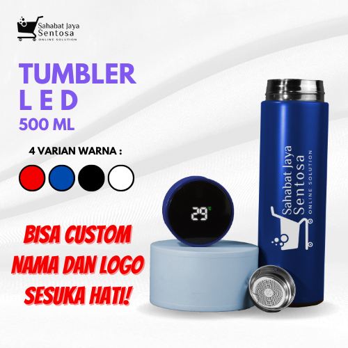 Jual Smart Led Souvenir Tumbler Botol Minum 500ml Custom Nama And Logo Cetak Grafir Shopee 9187