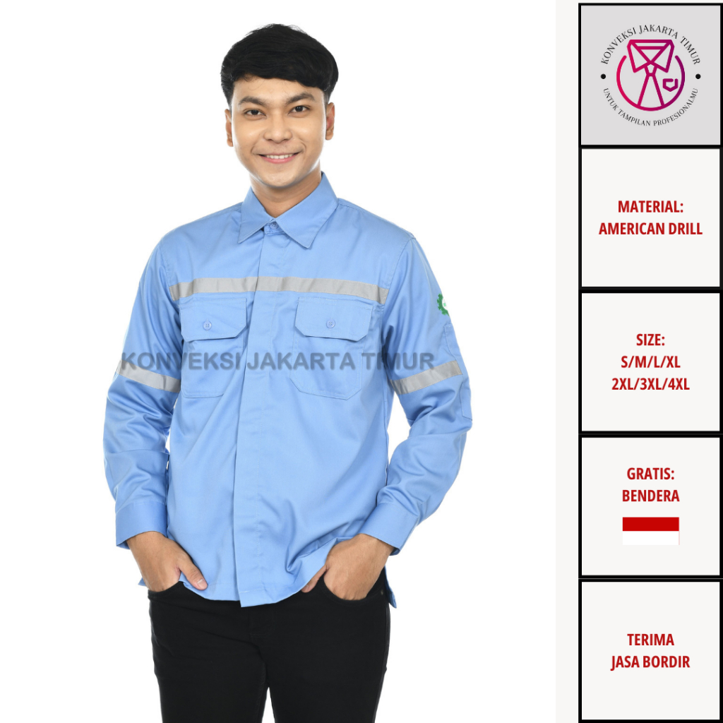 Jual Baju Wearpack Kemeja Safety K Lengan Panjang Pakaian Seragam Wearpack Kerja Atasan