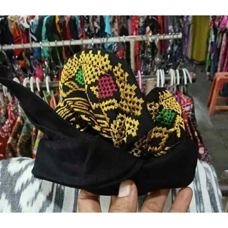 Jual Udeng / sapuk bordir ikat kepala detengah jadi | Shopee Indonesia