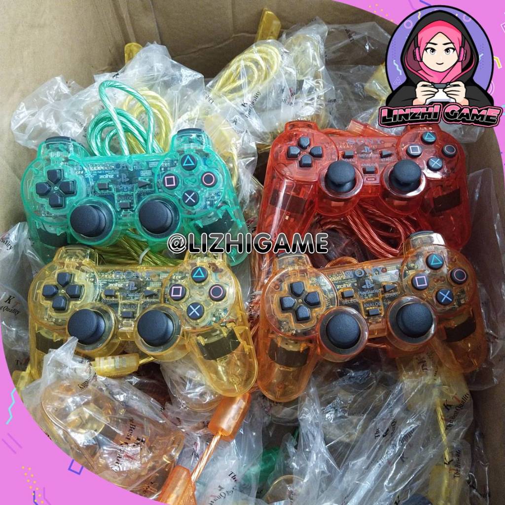 Jual STICK STIK PS2 Playstation 2 TW WARNA TRANSPARAN LED TKT | Shopee ...