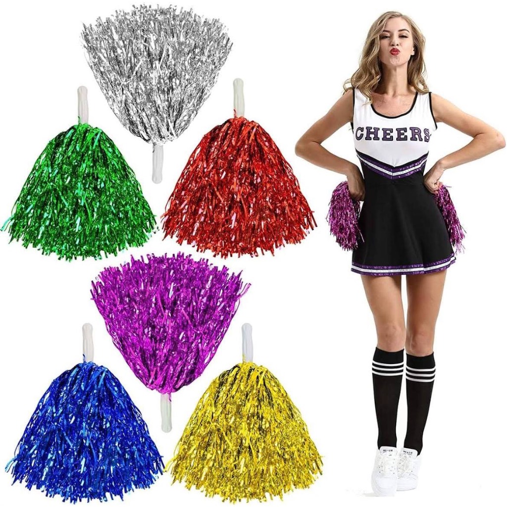 Pon Pon Cheerleader Pom Pom Cheerleader, Pon-pon Pom Pom In Plastica Cheerleader Per Festa Accessori Cheerleader Bambina