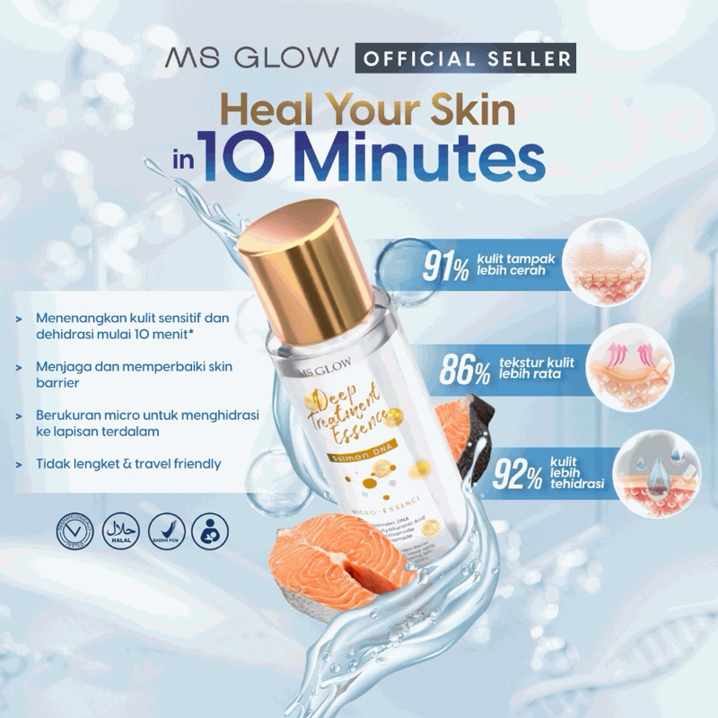 Jual Deep Treatment Essence With Salmon Dna Msglow Ms Glow Original New