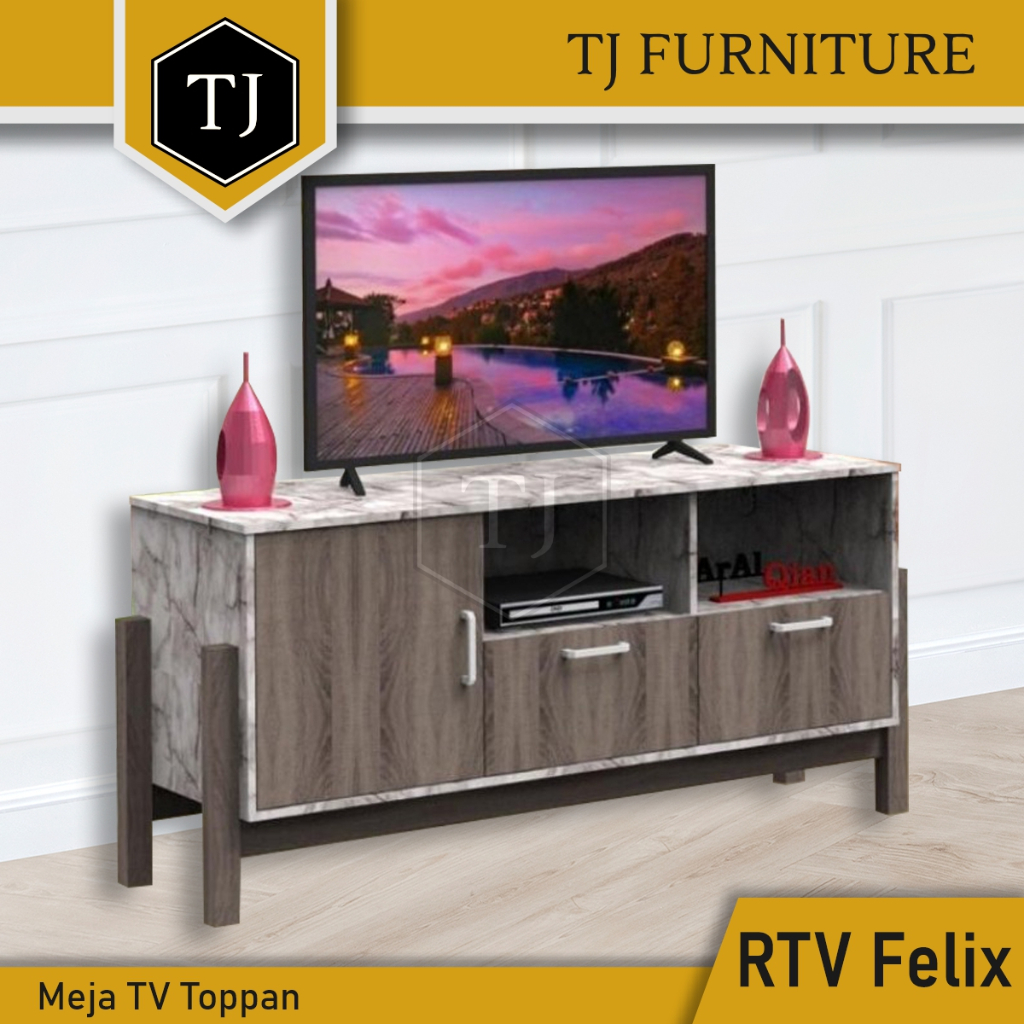 Jual Rak Tv Meja Tv Cabinet Tv Bufet Tv Minimalis Toppan Rtv Felix Shopee Indonesia