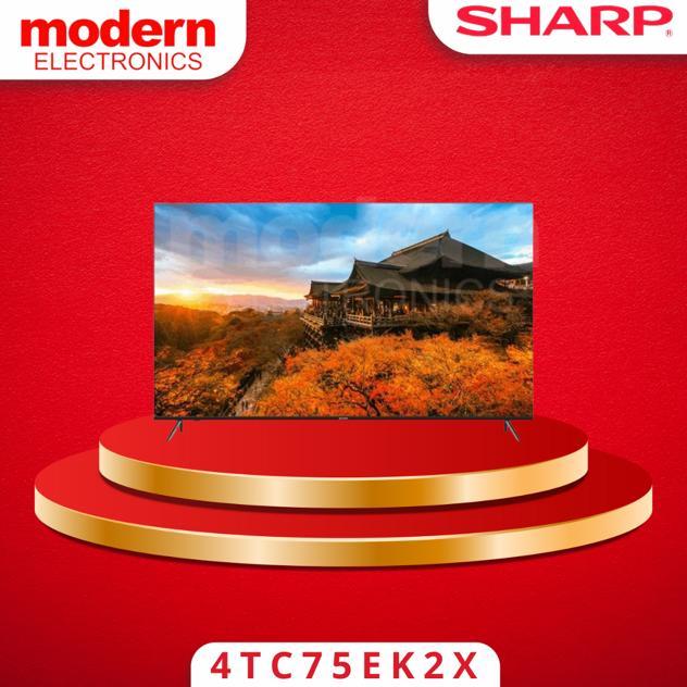 Jual SHARP 4T-C75EK2X UHDR 4K ANDROID SMART TV 75 Inch | Shopee Indonesia