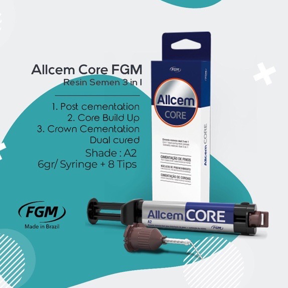 Jual Allcem Core FGM All Cem Permanent Resin Cement Pengisi Fiber Post ...