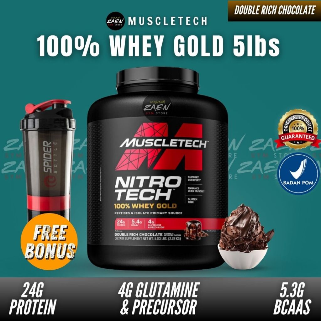 Jual MUSCLETECH NITROTECH 100% WHEY GOLD 5LB | Shopee Indonesia