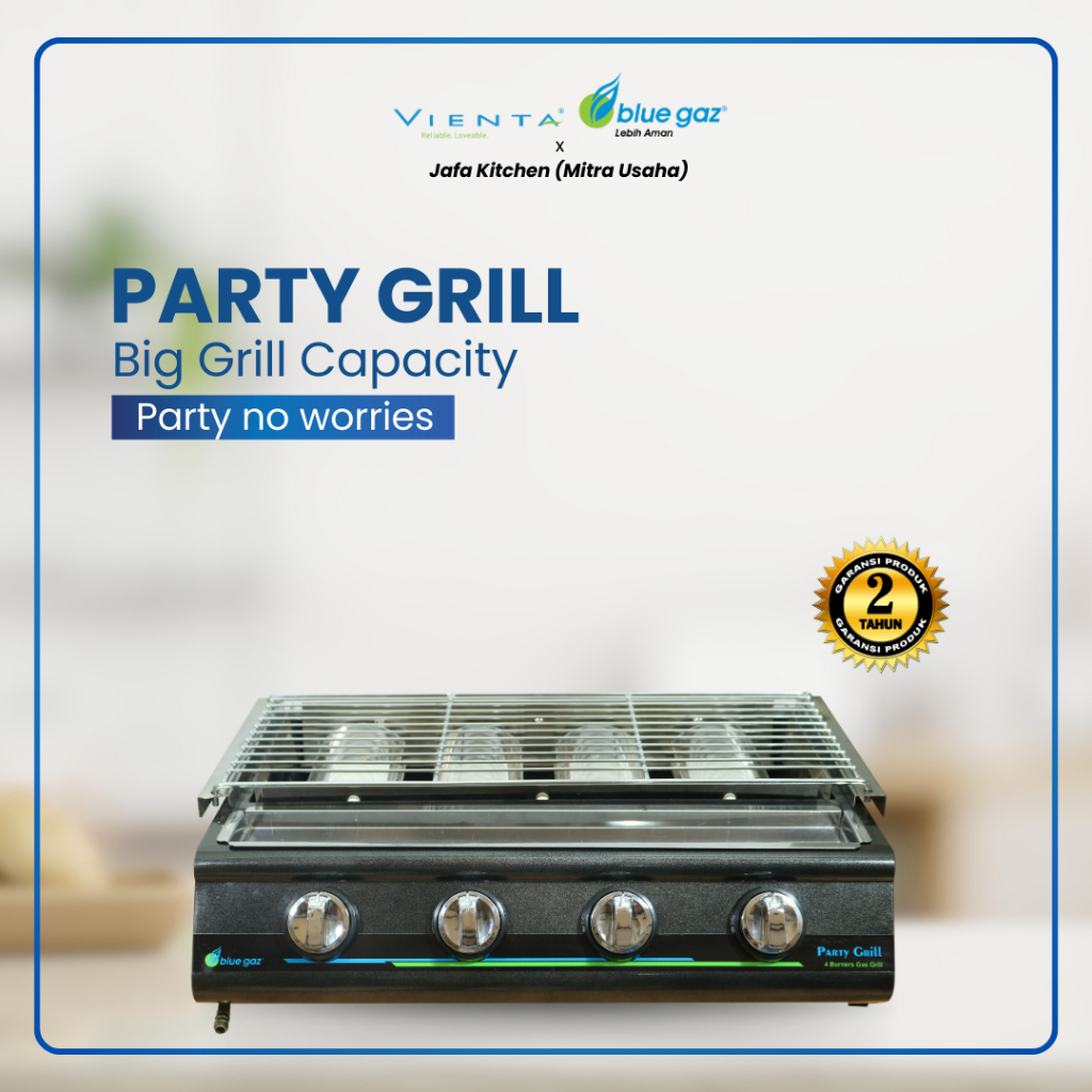 Jual Grill Gas Vienta Ukuran besar dari Blue Gaz Grill 4 Tungku ...