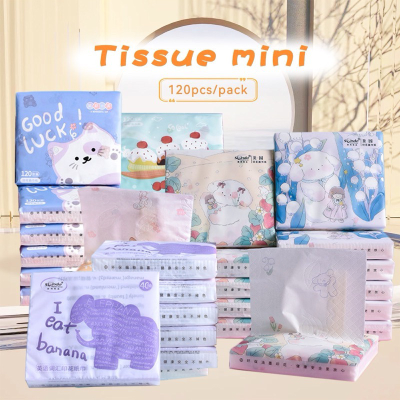Jual Facial Tissue Motif Lucu Tisu Kering Mini 1 Pack Isi 40 Lembar ...