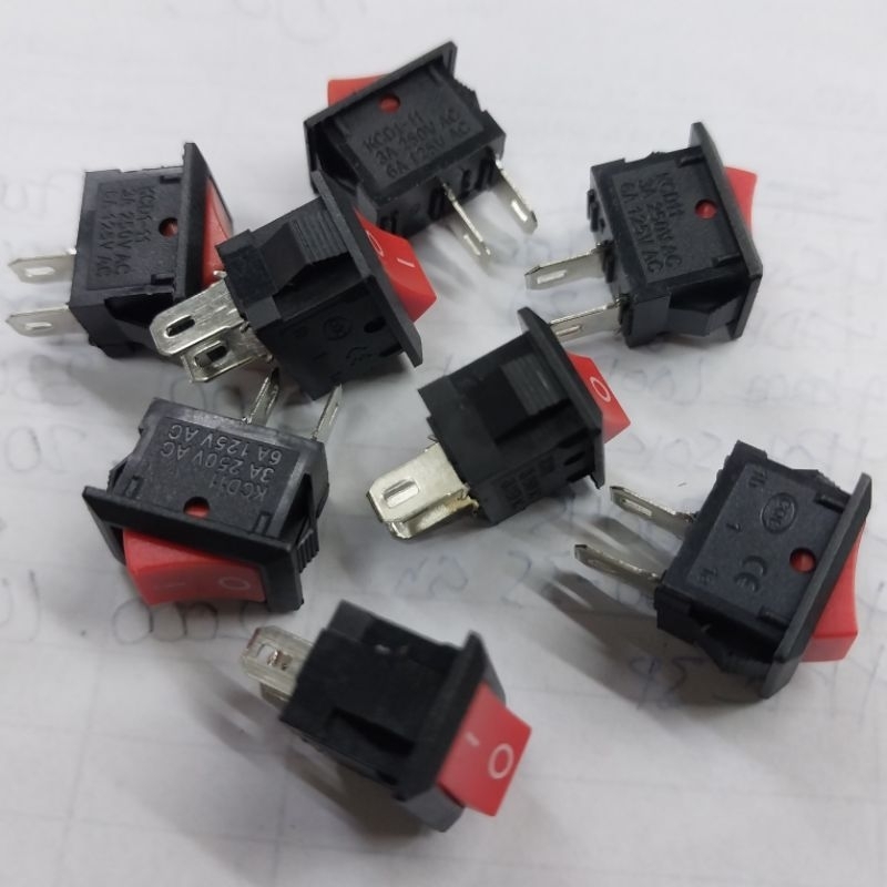 Jual Saklar On off 2 pin Merah Mini | Shopee Indonesia
