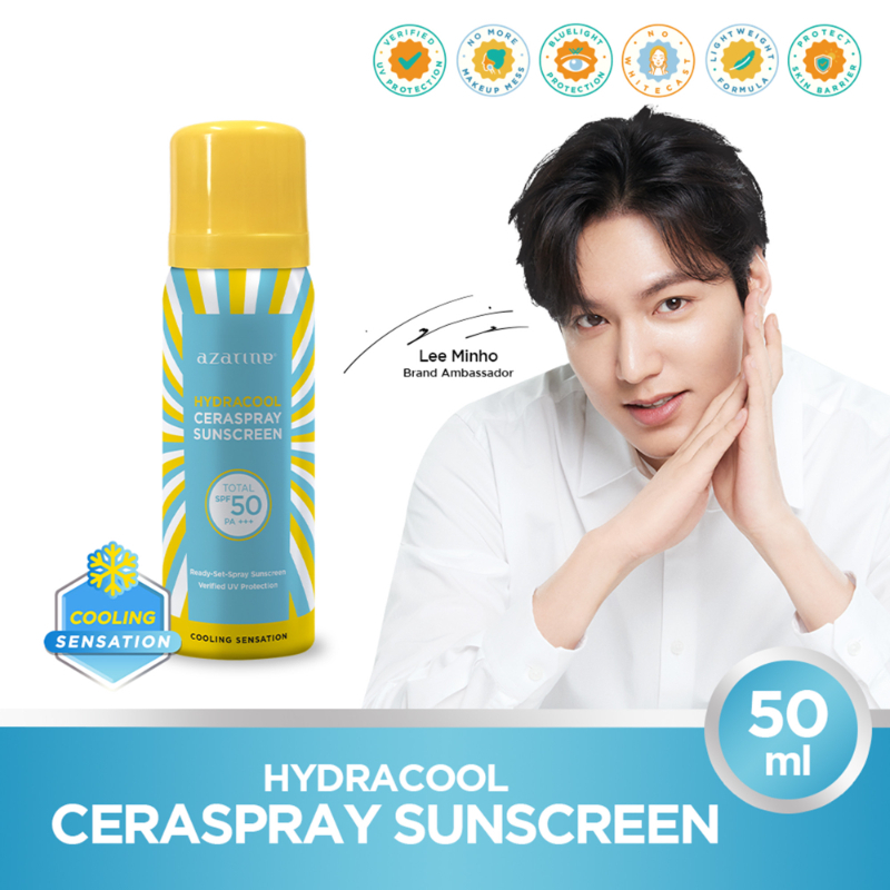 Jual CRYSTAL AZARINE Hydracool Ceraspray Sunscreen SPF50 PA+++ / Mist ...