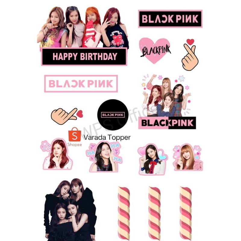 Jual Topper Cake Tema BLACKPINK Free Request Nama/Hiasan Kue Ultah ...