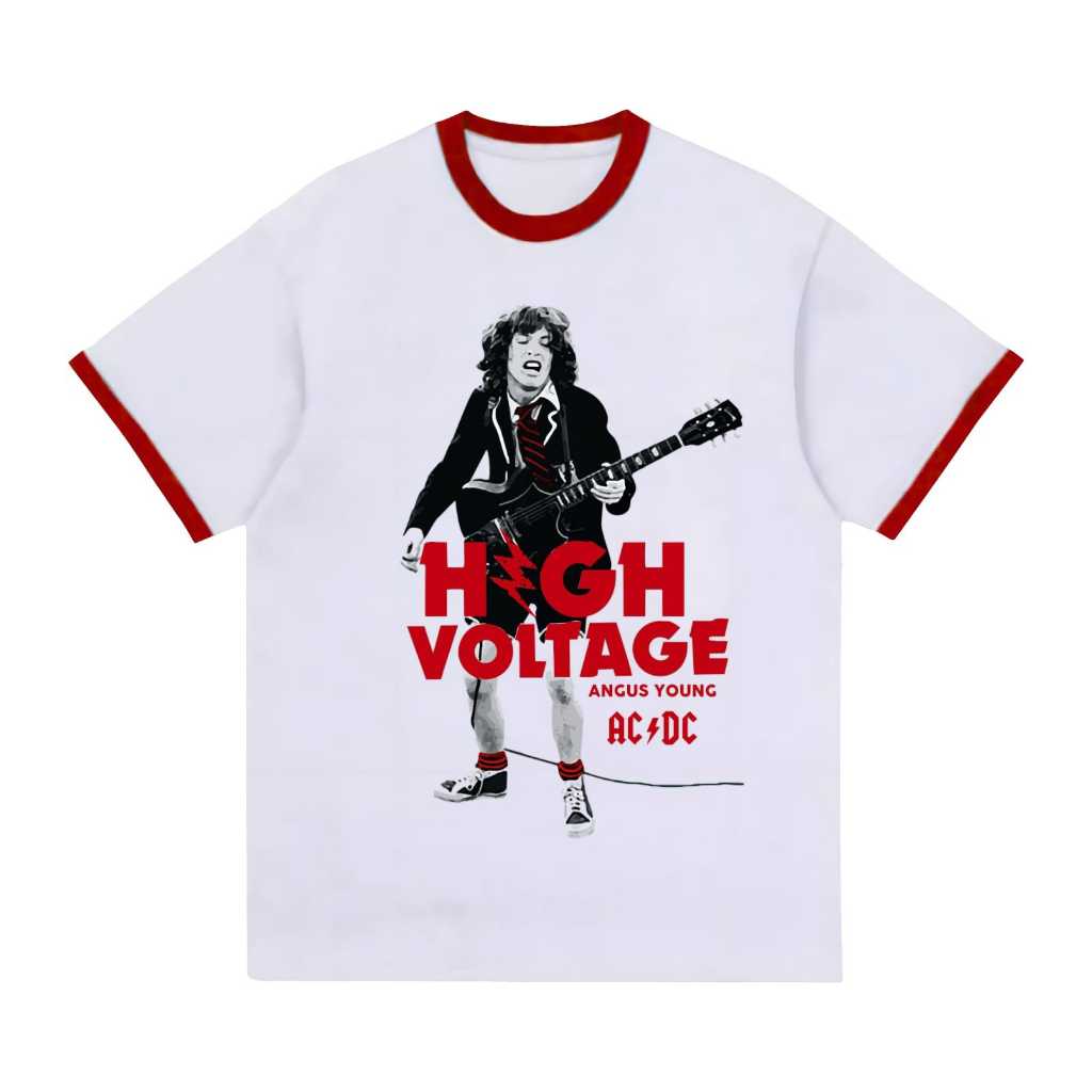 Jual Medium clothing T-Shirt Ringer tee acdc high voltage angus young ...