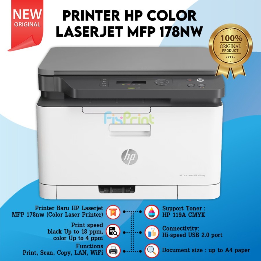 Jual Printer Laser Color MFP 178nw Multifunction Wireless MFP 178 NW ...