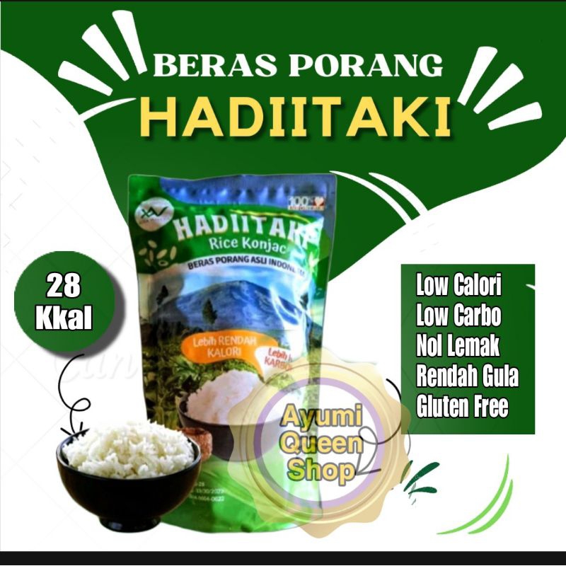 Jual HADIITAKI Beras Porang Rice Konjac Shirataki Beras Diet 1 Kg ...