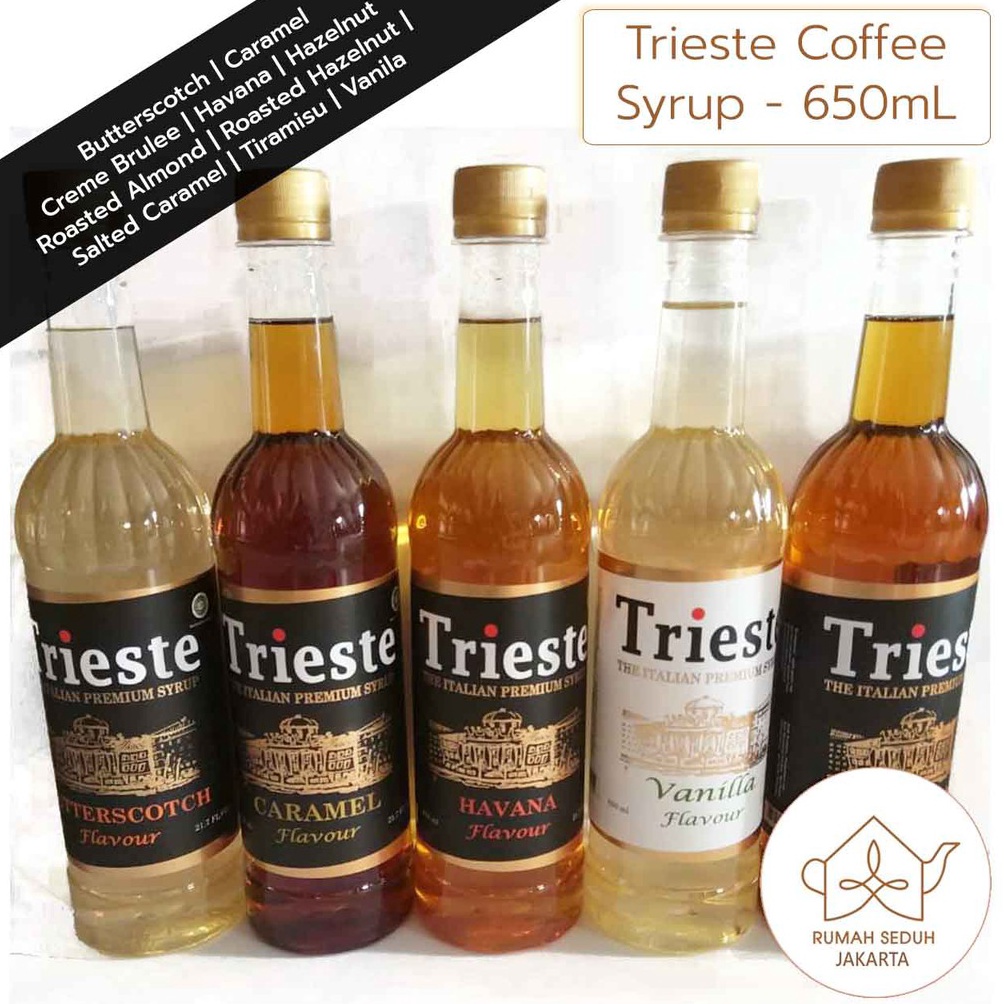 Jual Kualitas Terbaik Trieste Italian Syrup 65 mL Coffee Syrup Caramel