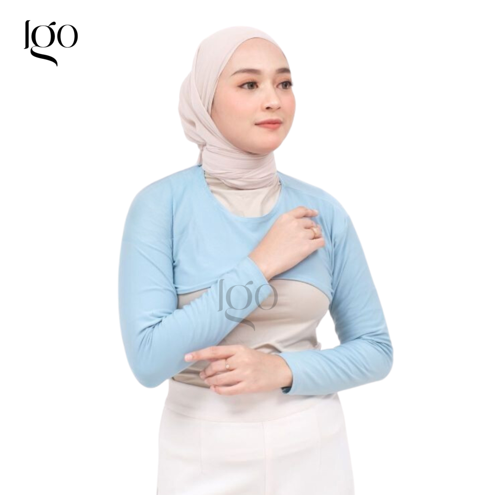 Jual Igo Manset Bolero Kimberly Bahan Super Rayon Premium Lembut Model Crop Top Lengan Sambung