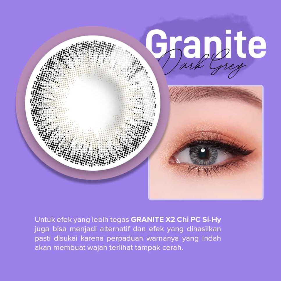 Jual Mikeda - Softlens X2 Chi Granite Dark Grey | Shopee Indonesia