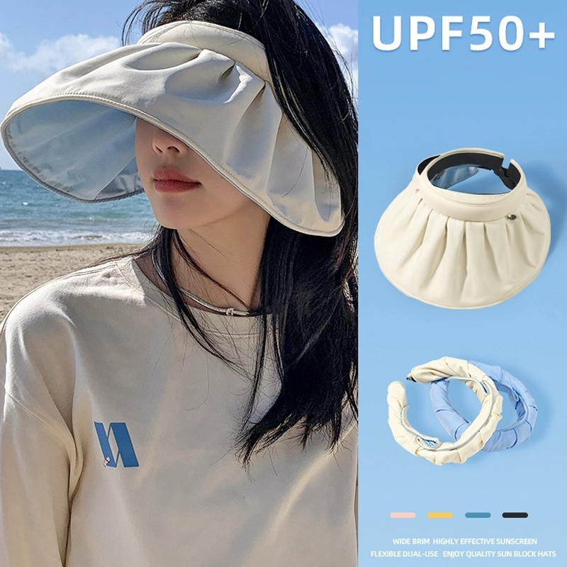 Jual Topi Visor Lipat Anti UV Bisa Jadi Bando Cantik Style Wanita Korea
