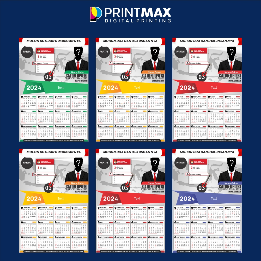 Jual Custom Kalender Partai A3+ Tanpa Minimum Order Free Desain - 1 ...