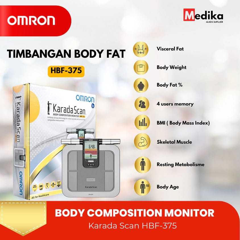Jual Omron Karada Scan HBF375 Body Composition Monitor Medical Peripherals Timbangan Digital