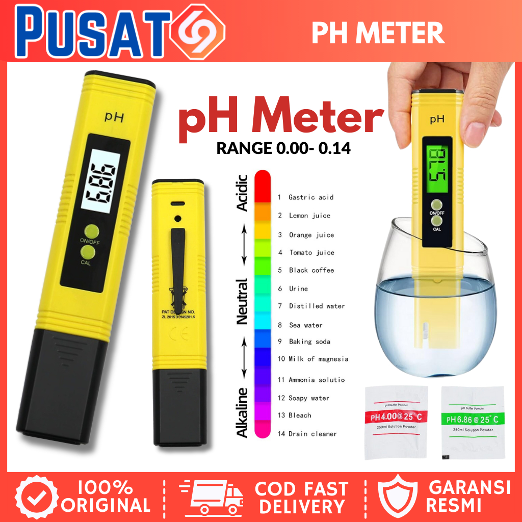 Jual Alat Ukur Air Hidroponik pH Meter ATC (Pen Type PH009) Shopee