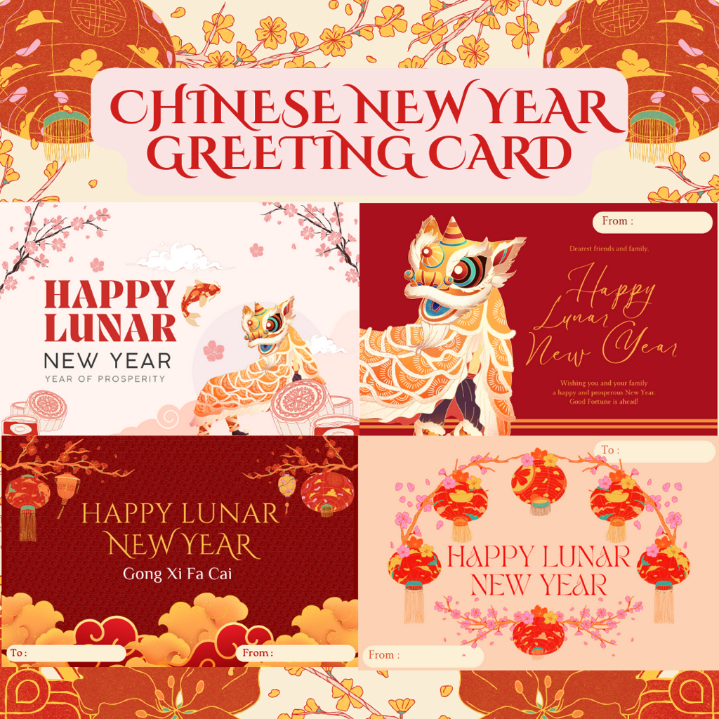 Jual Greeting Card CHINESE NEW YEAR 2024 / Gift Card Kartu Imlek Lunar