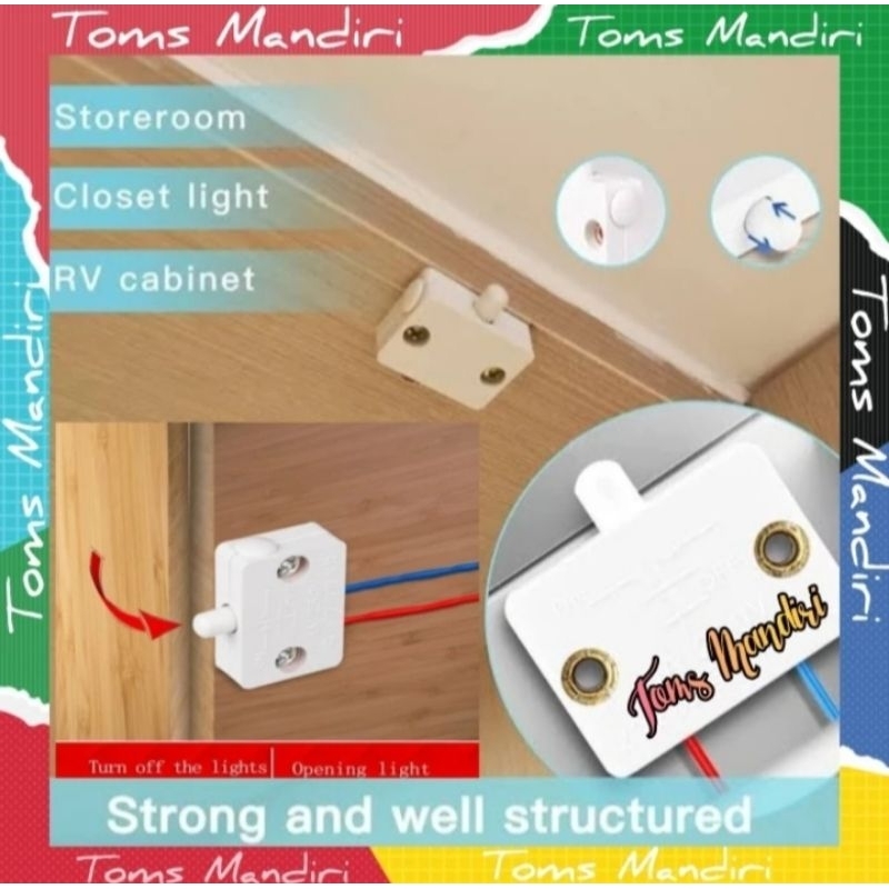 Jual Saklar Lampu Switch On Off Otomatis Pintu Lemari Kabinet Geser ...