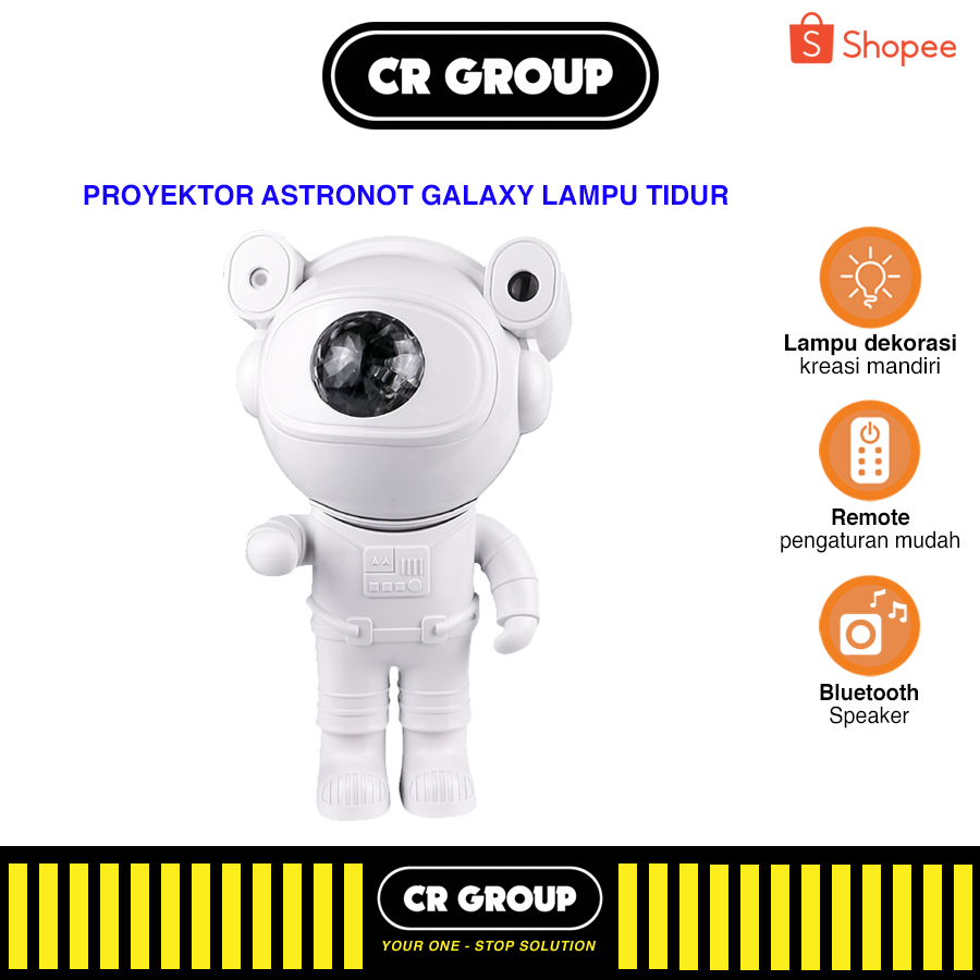 Jual [CRGROUP] Proyektor Astronot Bintang Bulan Suasana Malam Cahaya ...