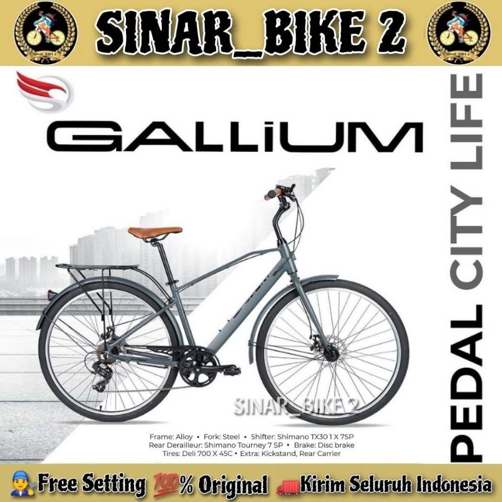 Jual Sepeda Commuter Dewasa ELEMENT URBAN GALLIUM 700C City Bike