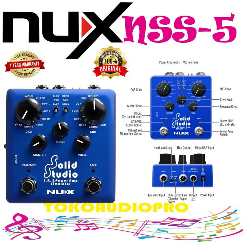Jual NUX Solid Studio NSS-5 IR & Power Amp Simulator NSS5 Jual NUX Solid Studio NSS-5 IR & Power Amp Simulator NSS5