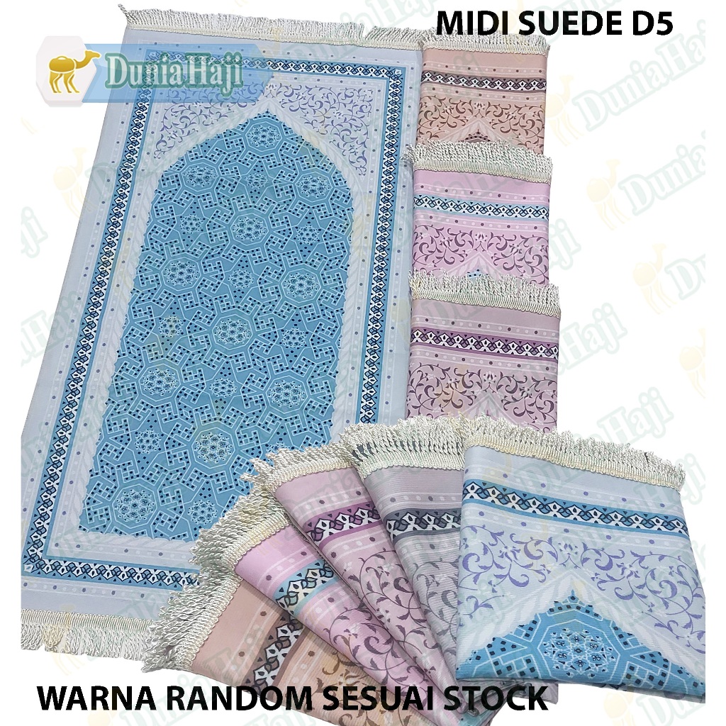 Sajadah Personal Suede Motif Arbain Medium Midi Tanggung Kanebo Lembut