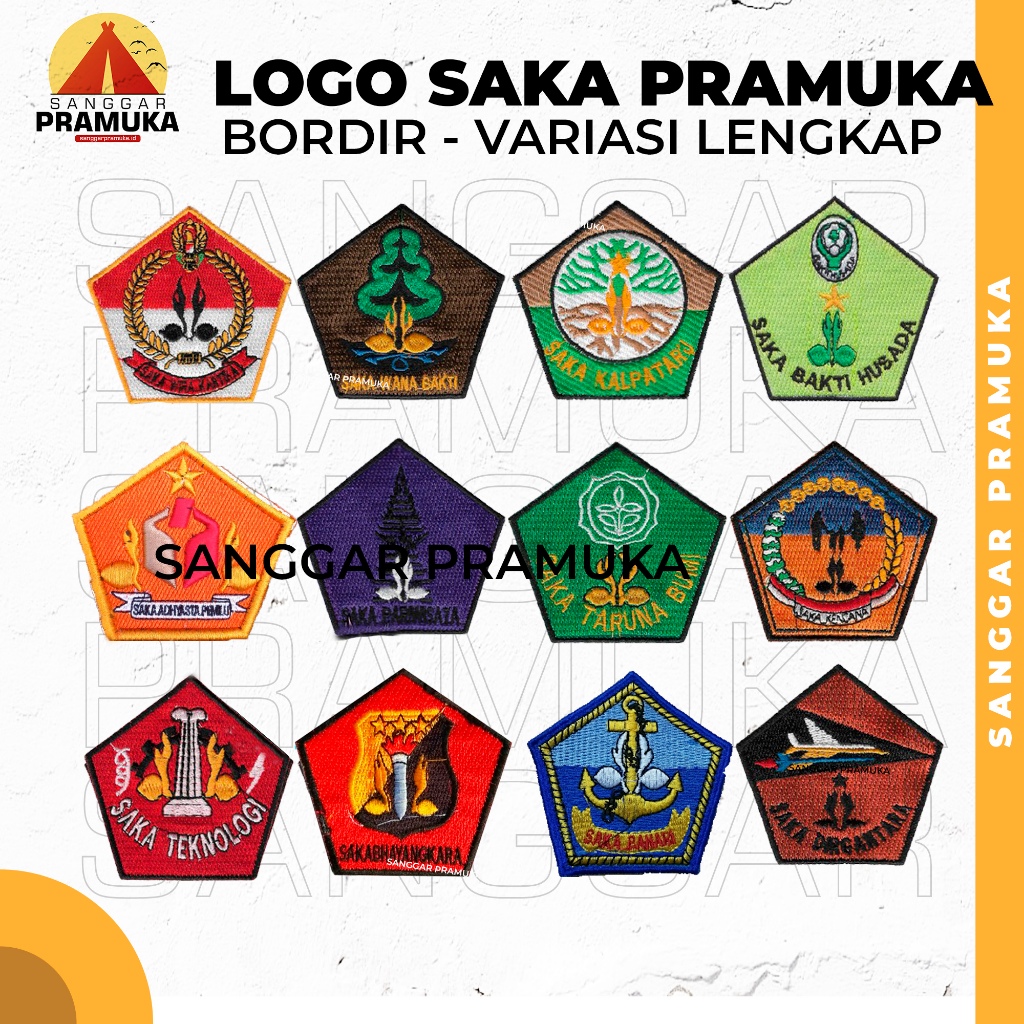 Jual Bet Saka Bordir Logo Saka Pramuka Emblem Saka Pramuka Badge