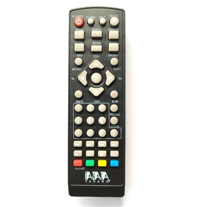 Jual Promo Flash REMOT REMOTE STB TANAKA DUS BIRU BODY BESI DVBT2 SET ...