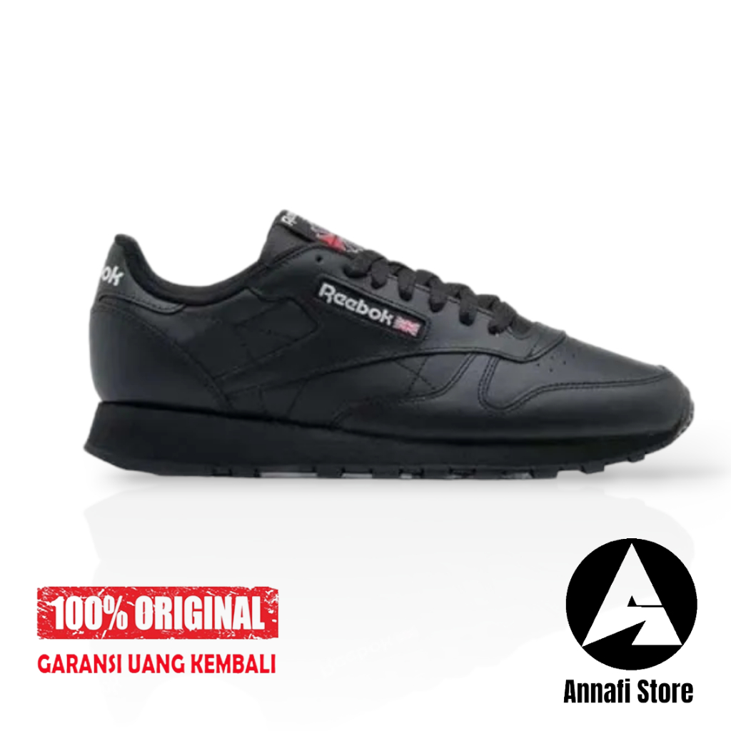 Jual SEPATU SNEAKERS REEBOK CLASSIC LEATHER 10008494 - BLACK | Shopee ...