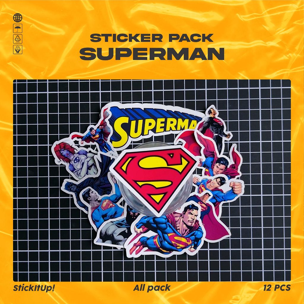 Jual Stiker Pack Kartun Superman The Animated Series Lucu Colorfull ...